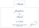 Personalized Believe Swirly Rectangle Wine Wedding Label 4.25x3